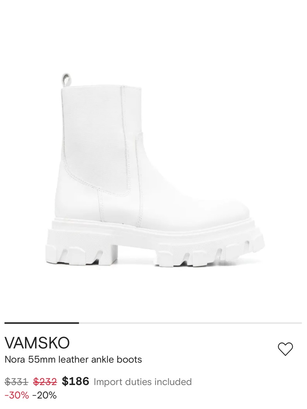 VAMSKO
Nora 55mm leather ankle boots